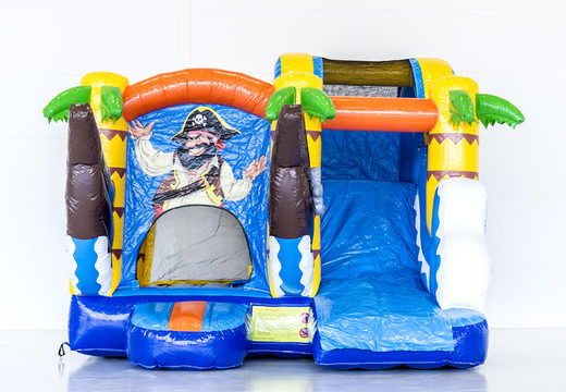 Order a small indoor inflatable multiplay bouncer in pirate theme for children. Buy inflatable bouncers online at JB Inflatables America