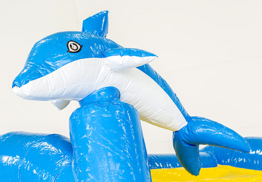 Order mini inflatable jumpy extra fun dolphin multiplay bounce house with slide for children. Buy inflatable bounce house online at JB Inflatables America