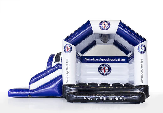 Order your promotional Service Pharmacy - Multifun inflatables with slide including logo and your own colors from at JB Promotions America; specialist in inflatable advertising items such as custom bouncy castles