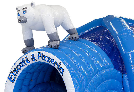 Order online promotional inflatable Eiscafe & Pizzeria - Multiplay Polar Bear Super custom bouncers at JB Promotions America; specialist in inflatable advertising items such as custom bounce houses