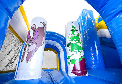Order medium inflatable frozen ice bouncy castle with slide for children. Buy inflatable bouncy castles online at JB Inflatables America