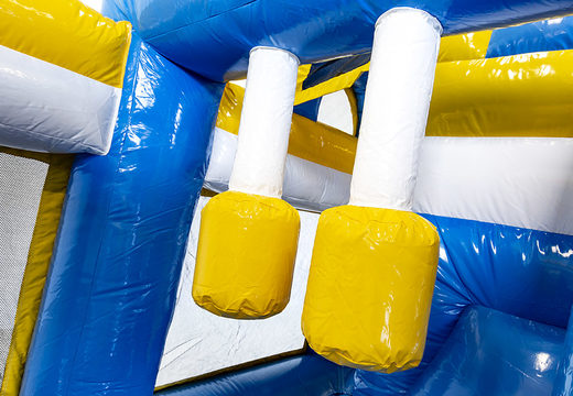 Order a bounce house in frozen ice with a slide for children. Buy inflatable bounce houses online at JB Inflatables America