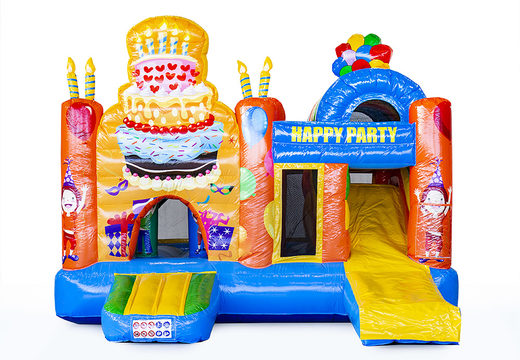 Multiplay bounce house in theme party with slide for children. Buy inflatable bounce house online at JB Inflatables America