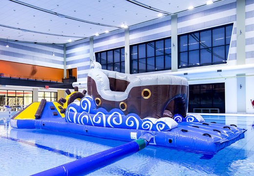Buy an inflatable airtight slide in pirate theme for both young and old. Order inflatable pool games now online at JB Inflatables America