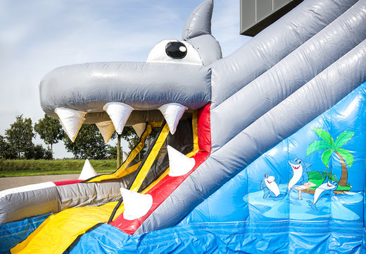 Order an inflatable bouncer in shark theme for kids at JB Inflatables America. Buy bouncers online at JB Inflatables America 