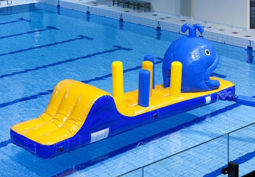 Whale run inflatable obstacle course with fun 3D obstacles for both young and old. Order inflatable obstacle courses online now at JB Inflatables America