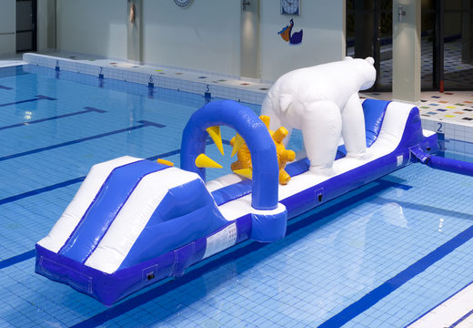 Order an inflatable pool in a polar bear theme with the fun 3D objects for both young and old. Buy inflatable water attractions online now at JB Inflatables America