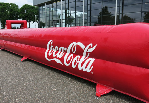 Inflatable inflatable red Coca Cola football boarding for various events. Buy football boardings now online at JB Promotions America