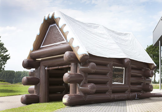 Inflatable Aprés Ski Hut with a standard size of 7 by 5 by 4 meters for both young and old. Buy inflatable winter attractions online now at JB Inflatables America