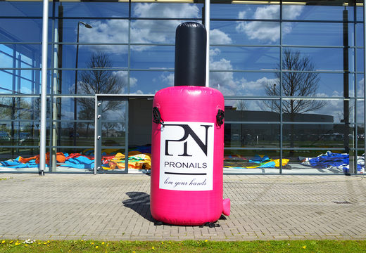 Order Pronails nail polish inflatable product replica. Buy your blow-up promotionals now online at JB Inflatables America