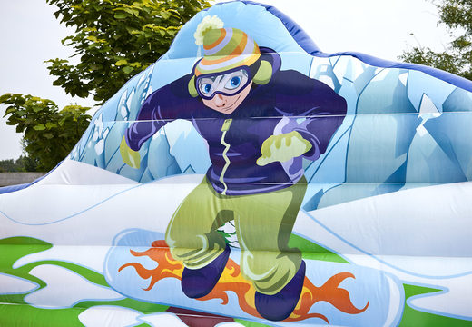 Order an inflatable fall mat in a snowboard theme. Buy an inflatable fall mat now online at JB Inflatables America