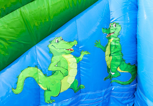 Buy splashy crocodile bouncer with bath at JB Inflatables America. Order inflatable bouncers online at JB Inflatables America 