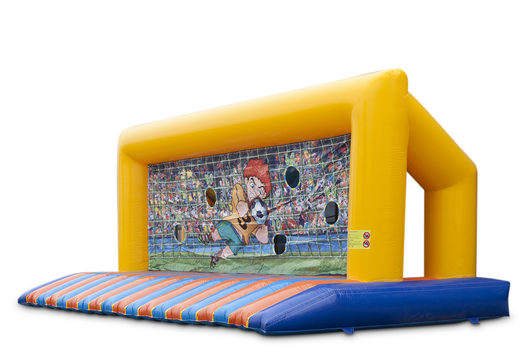 Order a soccer goal with an inflatable bed for both young and old. Buy inflatable soccer goal with bed now online at JB Inflatables America