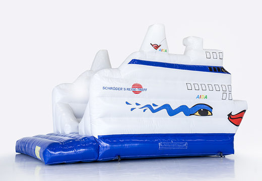 Order custom inflatable Schröder Reise cruise ship bouncy castles at JB Promotions America; specialist in inflatable promotional advertising items such as custom bouncy castles
