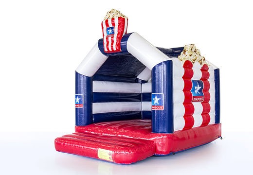 Order an custom inflatable Kinepolis -A Frame bounce houses with a customized 3D object online at JB Promotions America; specialist in inflatable advertising items such as custom bounce houses