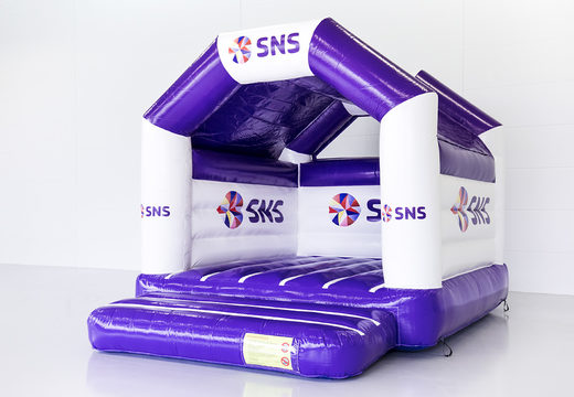 Order now online the custom inflatable SNS BANK - a frame bounce made at JB Promotions America; specialist in inflatable advertising items such as custom bounce houses