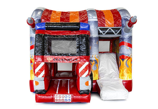 Order a multiplay fire brigade bounce house for children. Buy inflatable bounce houses online at JB Inflatables America