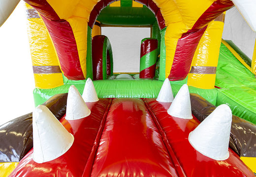Order a small indoor inflatable multiplay jungleworld bounce house for children. Buy inflatable bounce houses online at JB Inflatables America