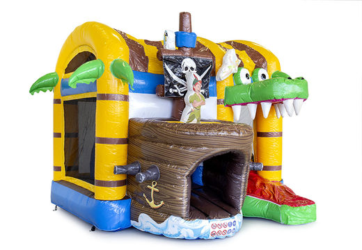 Mini inflatable multiplay bounce house in pirate theme for children. Order inflatable bounce houses online at JB Inflatables America