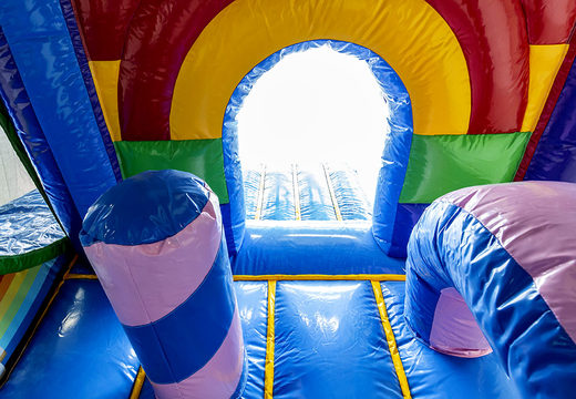 Order multiplay L unicorn bounce house with a slide for children. Buy inflatable bounce houses online at JB Inflatables America