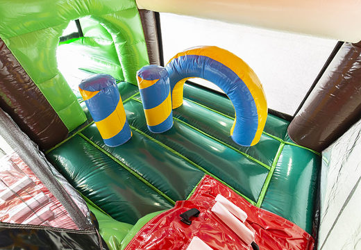 Order inflatable indoor multiplay bouncer with slide in farm theme for kids. Buy inflatable bouncers online at JB Inflatables America