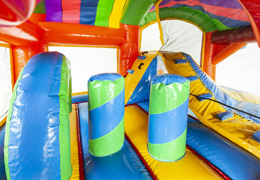 Order indoor inflatable multiplay bounce house with slide in party theme for children. Buy inflatable bounce houses online at JB Inflatables America