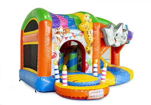 Buy medium inflatable party bounce house with slide for kids. Order inflatable bounce houses online at JB Inflatables America