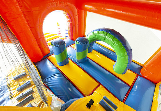 Buy medium inflatable party bouncer with slide for kids. Order inflatable bouncers online at JB Inflatables America