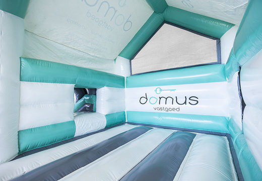 Buy promotional inflatable Domus Multifun House bouncy castles with slide at JB Promotions America online. Custom bouncy castles in all shapes and sizes available