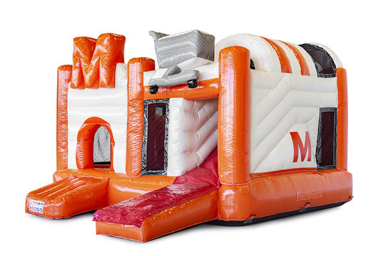 Buy online custom Supermarket Multiplay with 3D inflatables at JB Promotions America. Request a free design for inflatable bounce houses in your own corporate identity now