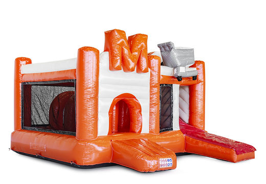 Order custom inflatable Supermarket Multiplay with 3D at JB Inflatables America. Request a free design for inflatable bounce houses in your own corporate identity now