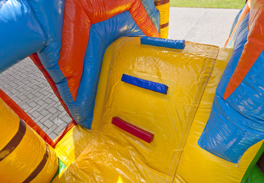 Buy multiplay pirate boat bouncer with a slide for children. Order inflatable bouncers online at JB Inflatables America