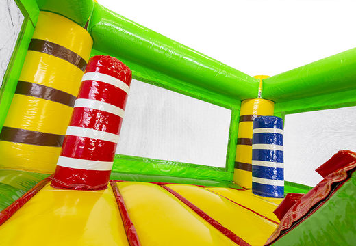 Mini multiplay inflatable crocodile-themed bouncy castle with slide for sale at JB Inflatables America. Order mini inflatable bouncy castles for children now