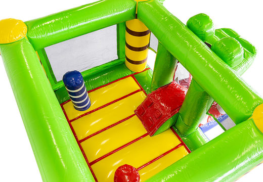 Order mini multiplay inflatable crocodile-themed bounce house with slide for children. Mini inflatable bounce houses for sale at JB Inflatables America