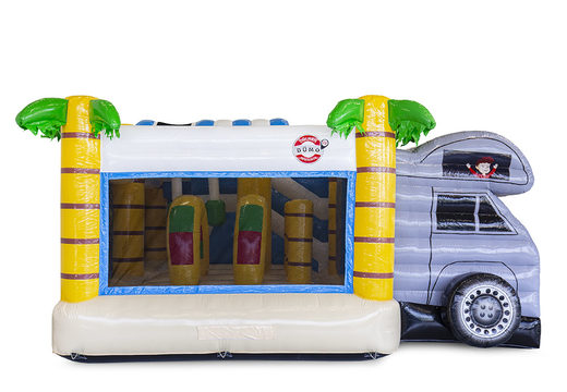Order now custom Dülmen Dümo camper bounce houses at JB Promotions America. Custom-made inflatable advertising bouncers in different shapes and sizes for sale
