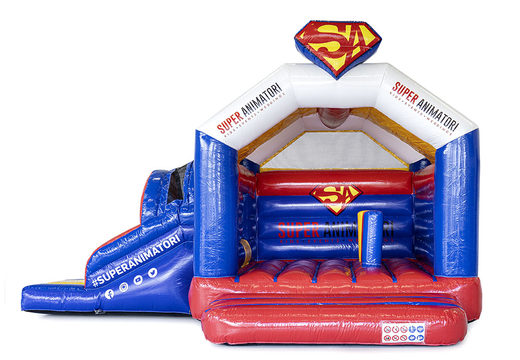 Custom Superanimatori multifun 3D bounce houses are perfect for various events. Order custom made bounce houses at JB Promotions America