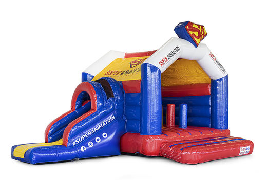 Order custom promotional Superanimatori multifun 3D bounce houses at JB Promotions America; specialist in inflatable advertising items such as custom bouncers