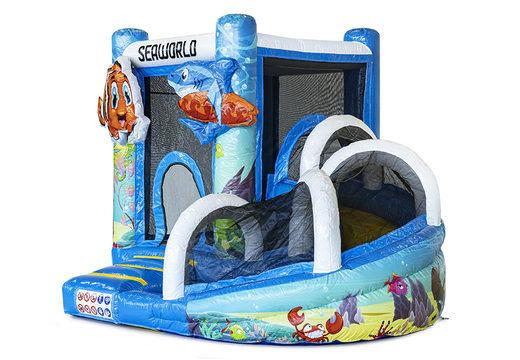 Order mini with slide seaworld bounce house for children. Buy inflatable bounce houses online at JB Inflatables America