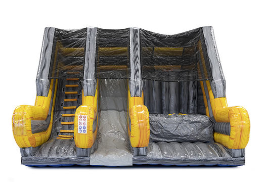 Buy an inflatable Base Jump City with an extra thick crash mat for both young and old. Order inflatable attraction now online at JB Inflatables America
