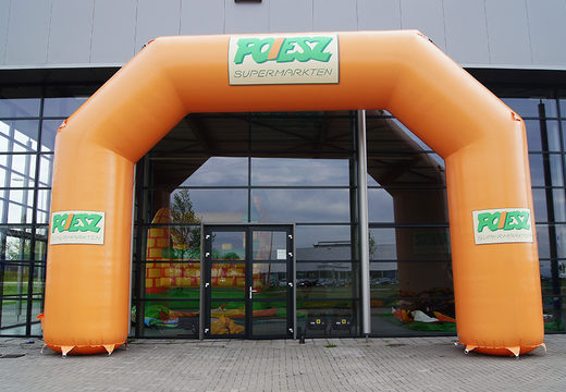 Inflatable custom poiesz finish archway for sport events to buy at JB Promotions America. Order promotional advertising arches online at JB Inflatables