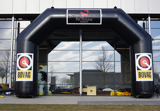 Custom bovag inflatable start & finish archways for sale at JB Promotions America. Order promotional advertising inflatable arches online