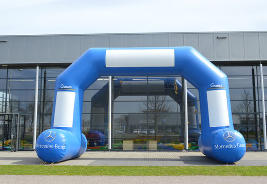 Order a custom mercedes benz start & finish archway for events at JB Promotions America. Request now a free design for an inflatable advertising arch in your own corporate identity