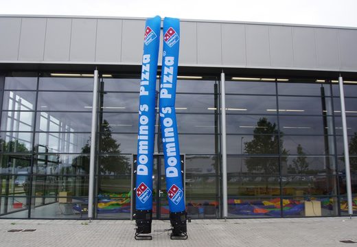 Order custom made inflatable Domino's Pizza Skytube at JB Promotions America; specialist in inflatable advertising items such as inflatable tubes