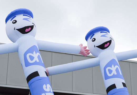 Personalized Albert Heijn 3D skydancers with a playful wink at JB Promotions America. Promotional inflatable tubes made in all shapes and sizes