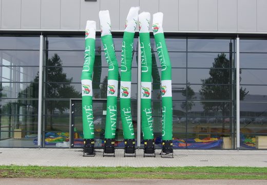 Order custom made Unive inflatable tube at JB Inflatables America. Request a free design for an inflatable skydancer in your own corporate identity now
