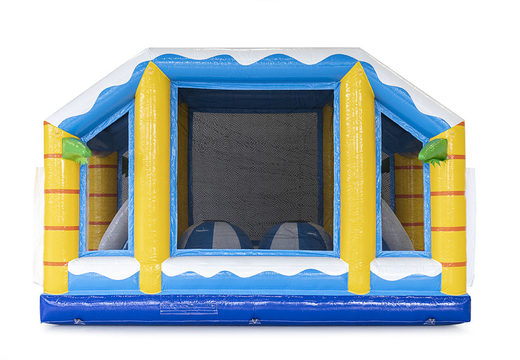 Buy inflatable modular 19 meter obstacle course in surf theme for kids. Order inflatable obstacle courses now online at JB Inflatables America