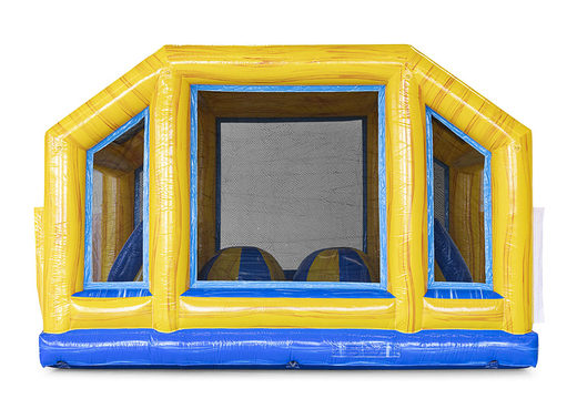Get your modular 19m marble themed obstacle course with matching 3D objects and double courses in different themes for kids online now. Order inflatable obstacle courses at JB Inflatables America