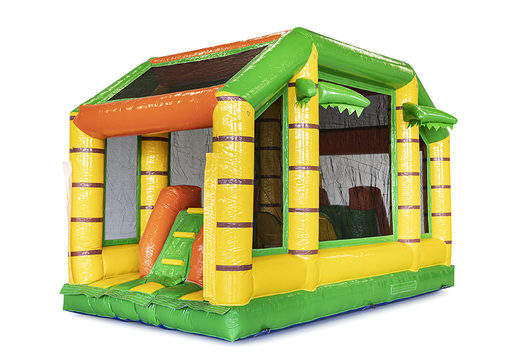 Buy modular 19m jungle themed obstacle course with matching 3D objects for kids. Order inflatable obstacle courses now online at JB Inflatables America