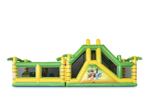 Buy modular obstacle course jungle 13.5m long with appropriate 3D objects for children. Order inflatable obstacle courses now online at JB Inflatables America