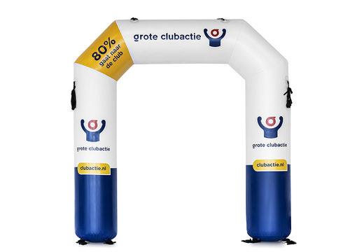 Order a custom  start & finish inflatable archway De Grote Clubactie for sport events at JB Promotions America. Promotional inflatable advertising arches for sale online